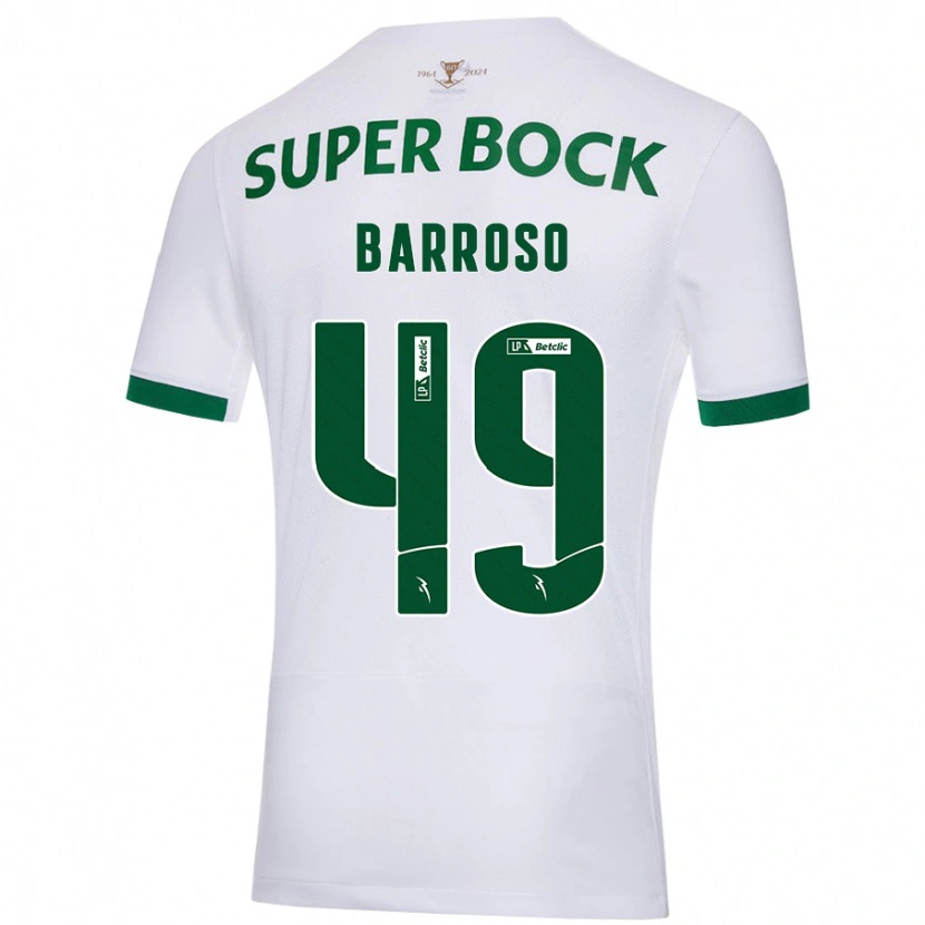 Danxen Kinder Leonardo Barroso #49 Weiß Grün Auswärtstrikot Trikot 2024/25 T-Shirt Schweiz