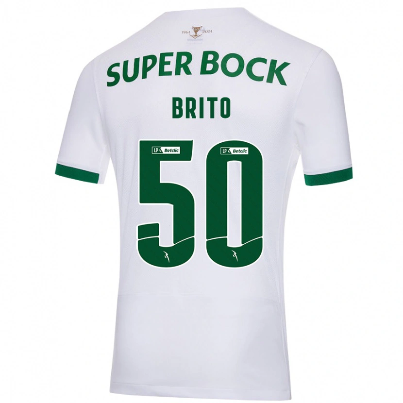 Danxen Kinder Alexandre Brito #50 Weiß Grün Auswärtstrikot Trikot 2024/25 T-Shirt Schweiz