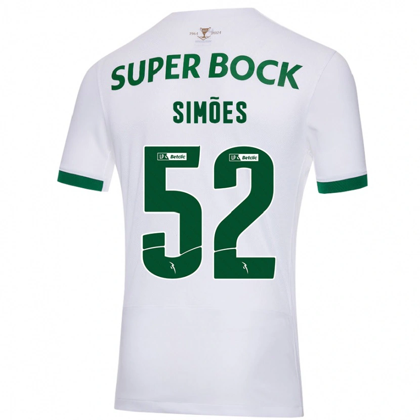 Danxen Kinder João Simões #52 Weiß Grün Auswärtstrikot Trikot 2024/25 T-Shirt Schweiz