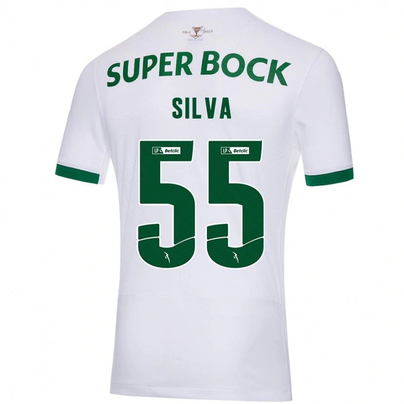 Danxen Kinder José Silva #55 Weiß Grün Auswärtstrikot Trikot 2024/25 T-Shirt Schweiz