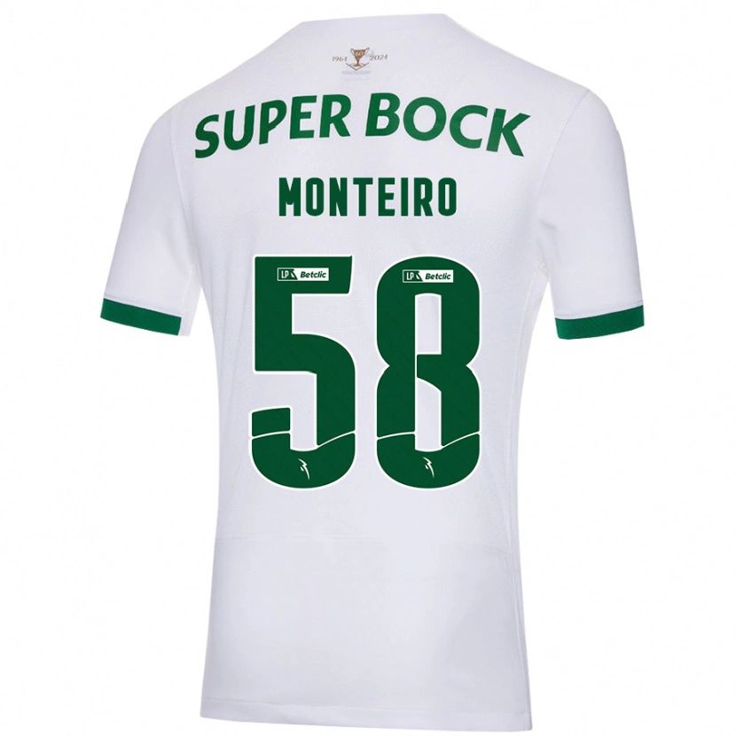 Danxen Kinder David Monteiro #58 Weiß Grün Auswärtstrikot Trikot 2024/25 T-Shirt Schweiz