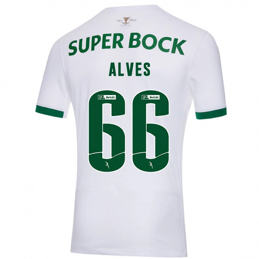 Danxen Kinder Miguel Alves #66 Weiß Grün Auswärtstrikot Trikot 2024/25 T-Shirt Schweiz