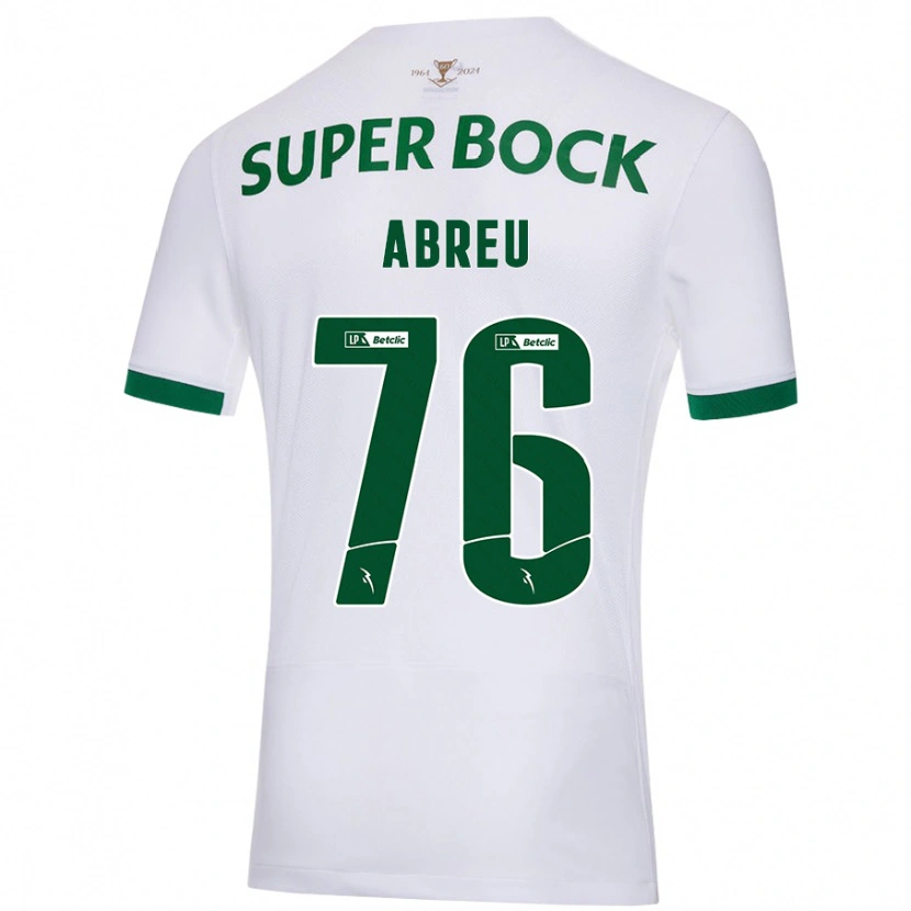 Danxen Kinder Diogo Abreu #76 Weiß Grün Auswärtstrikot Trikot 2024/25 T-Shirt Schweiz