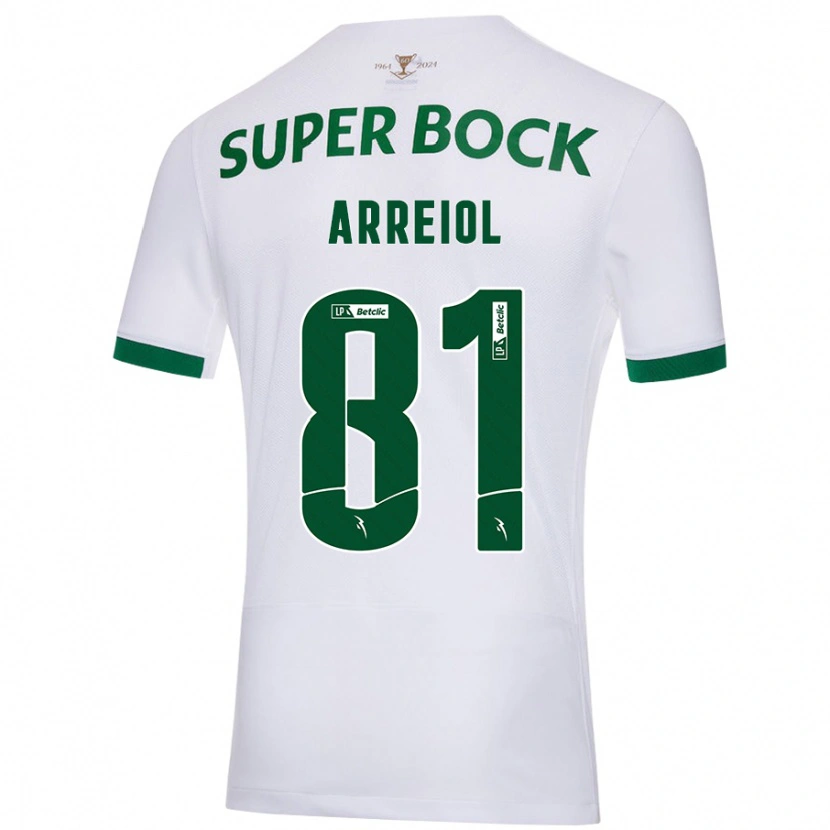 Danxen Kinder Henrique Arreiol #81 Weiß Grün Auswärtstrikot Trikot 2024/25 T-Shirt Schweiz