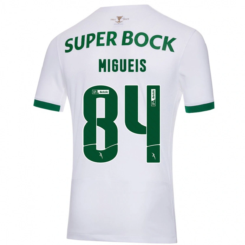 Danxen Kinder Pedro Miguéis #84 Weiß Grün Auswärtstrikot Trikot 2024/25 T-Shirt Schweiz