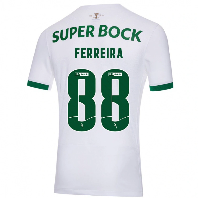 Danxen Kinder Tiago Ferreira #88 Weiß Grün Auswärtstrikot Trikot 2024/25 T-Shirt Schweiz