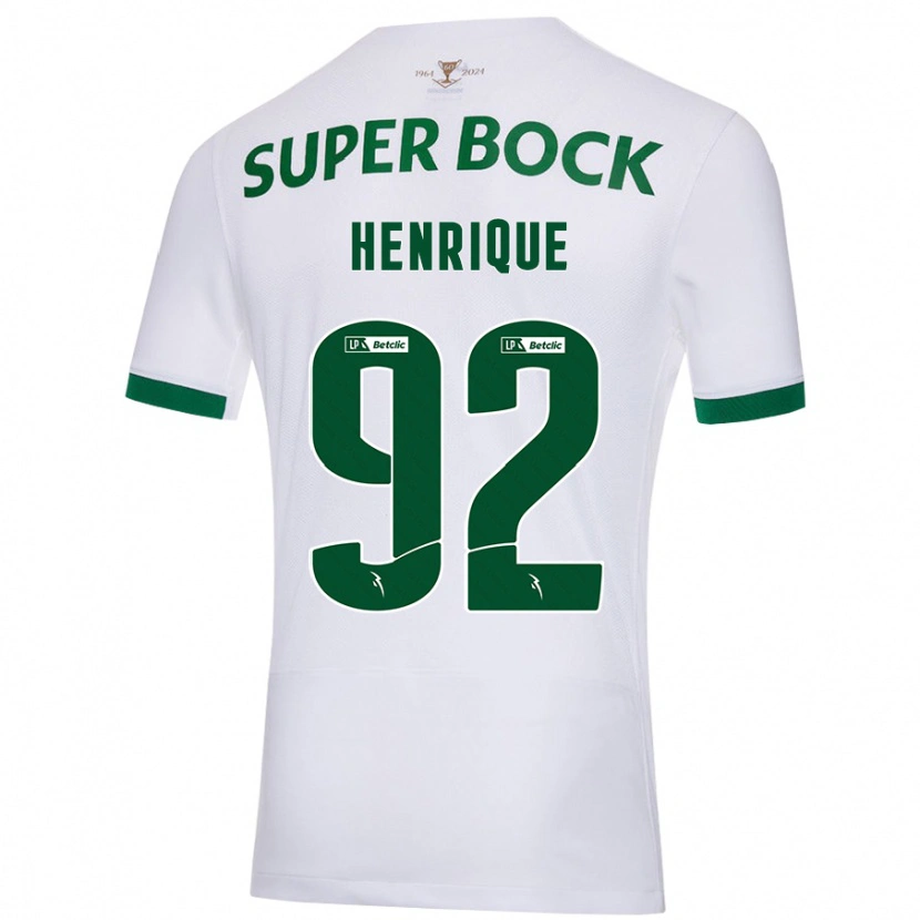 Danxen Kinder Eduardo Henrique #92 Weiß Grün Auswärtstrikot Trikot 2024/25 T-Shirt Schweiz