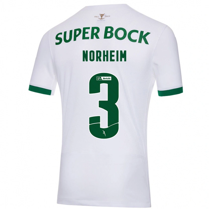 Danxen Kinder Andrea Norheim #3 Weiß Grün Auswärtstrikot Trikot 2024/25 T-Shirt Schweiz