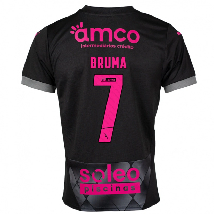 Danxen Kinder Bruma #7 Schwarz Rosa Auswärtstrikot Trikot 2024/25 T-Shirt Schweiz