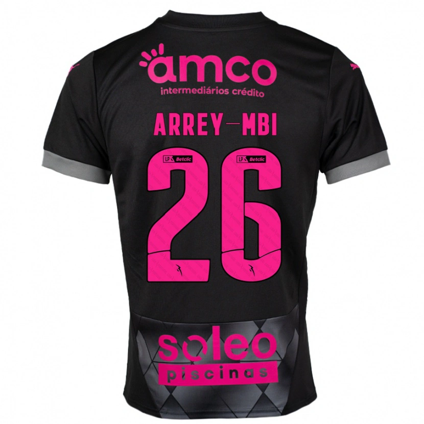 Danxen Kinder Bright Arrey-Mbi #26 Schwarz Rosa Auswärtstrikot Trikot 2024/25 T-Shirt Schweiz