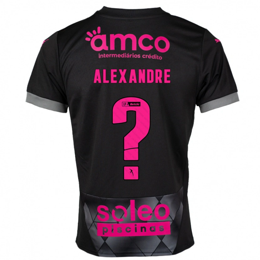 Danxen Kinder Daniel Alexandre #0 Schwarz Rosa Auswärtstrikot Trikot 2024/25 T-Shirt Schweiz