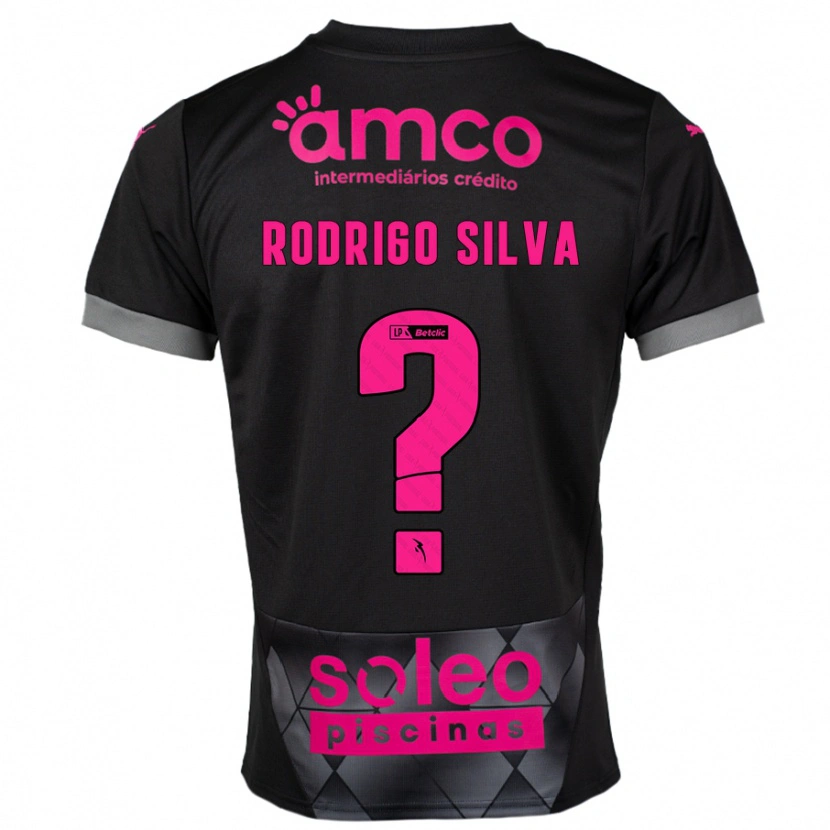 Danxen Kinder Rodrigo Silva #0 Schwarz Rosa Auswärtstrikot Trikot 2024/25 T-Shirt Schweiz