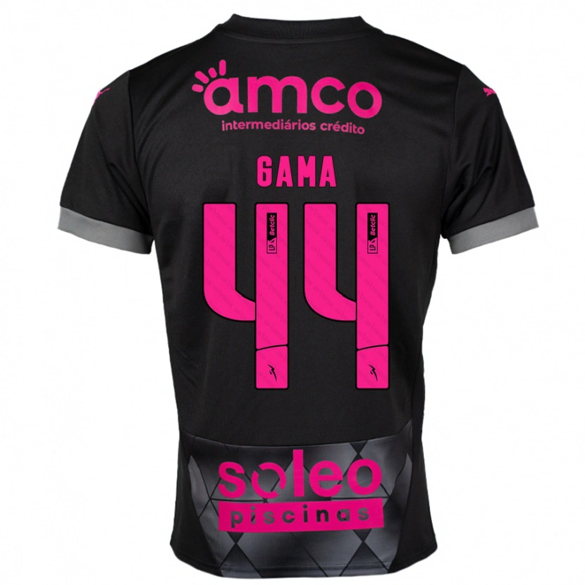 Danxen Kinder Dinis Gama #44 Schwarz Rosa Auswärtstrikot Trikot 2024/25 T-Shirt Schweiz