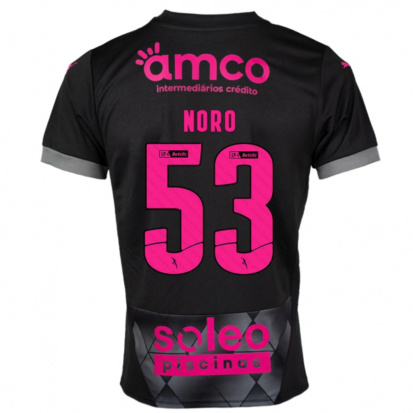 Danxen Kinder Jonatás Noro #53 Schwarz Rosa Auswärtstrikot Trikot 2024/25 T-Shirt Schweiz