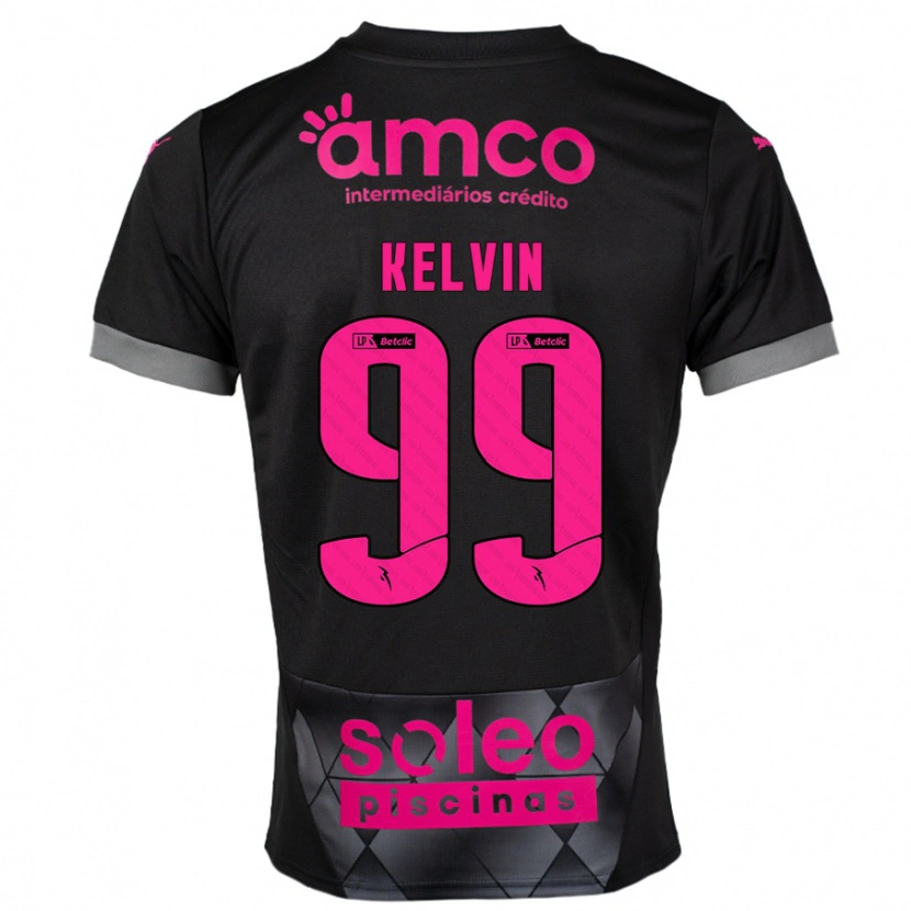 Danxen Kinder Kauan Kelvin #99 Schwarz Rosa Auswärtstrikot Trikot 2024/25 T-Shirt Schweiz