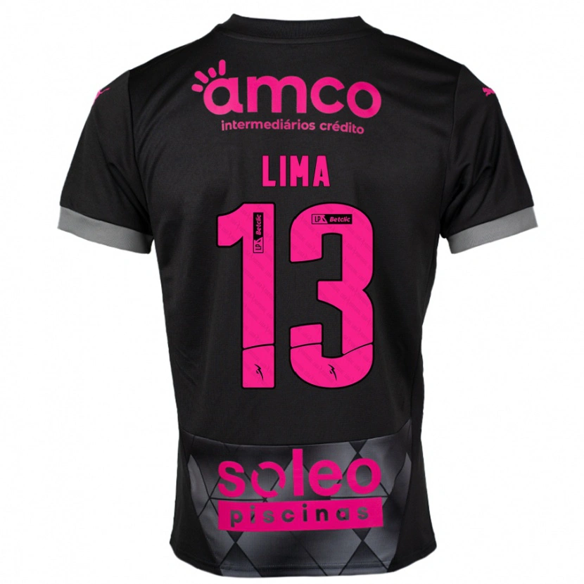 Danxen Kinder Aline Lima #13 Schwarz Rosa Auswärtstrikot Trikot 2024/25 T-Shirt Schweiz