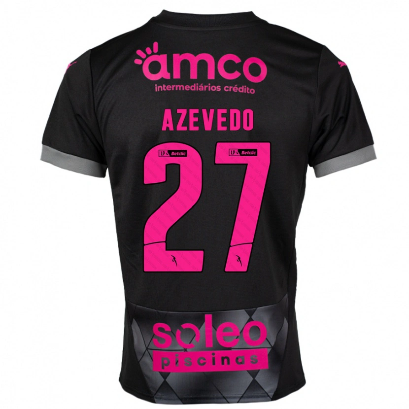 Danxen Kinder Mariana Azevedo #27 Schwarz Rosa Auswärtstrikot Trikot 2024/25 T-Shirt Schweiz