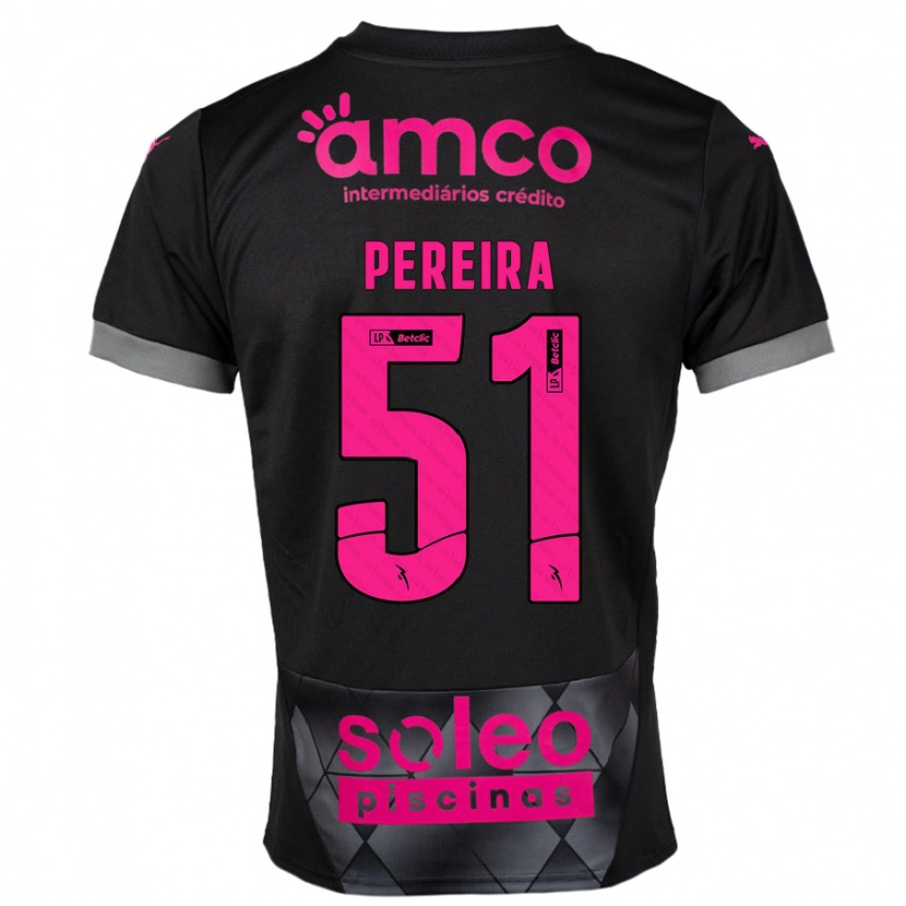 Danxen Kinder Evy Pereira #51 Schwarz Rosa Auswärtstrikot Trikot 2024/25 T-Shirt Schweiz