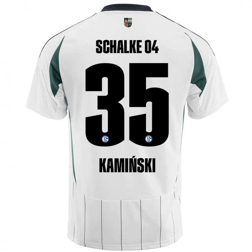 Danxen Kinder Marcin Kaminski #35 Weiß Grün Auswärtstrikot Trikot 2024/25 T-Shirt Schweiz