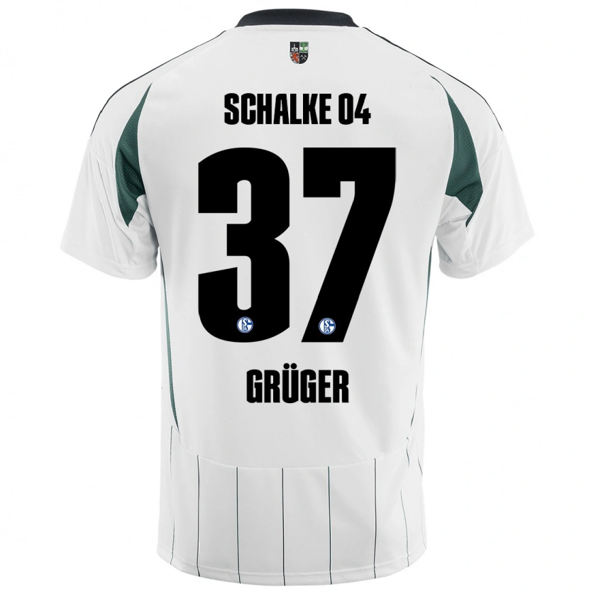 Danxen Kinder Max Grüger #37 Weiß Grün Auswärtstrikot Trikot 2024/25 T-Shirt Schweiz