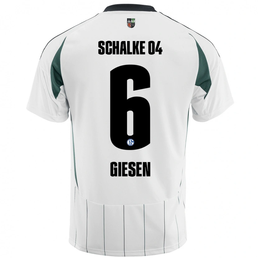 Danxen Kinder Tim Giesen #6 Weiß Grün Auswärtstrikot Trikot 2024/25 T-Shirt Schweiz