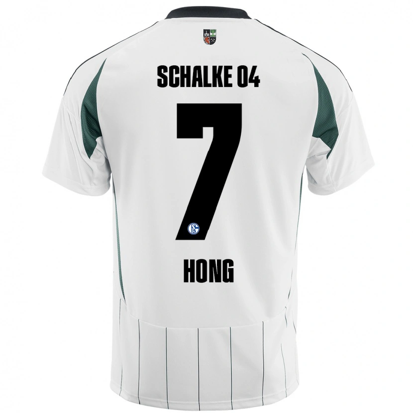 Danxen Kinder Seok-Ju Hong #7 Weiß Grün Auswärtstrikot Trikot 2024/25 T-Shirt Schweiz