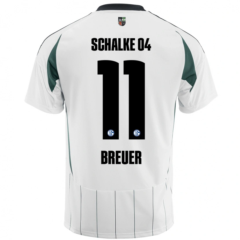 Danxen Kinder Simon Breuer #11 Weiß Grün Auswärtstrikot Trikot 2024/25 T-Shirt Schweiz