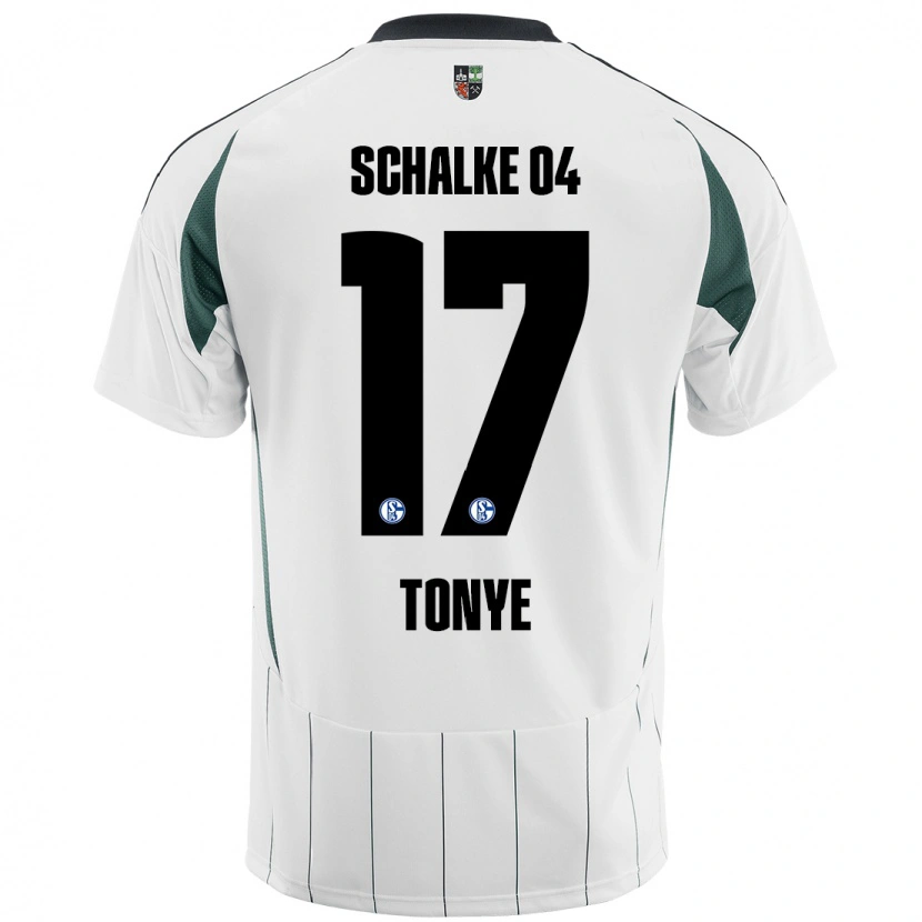 Danxen Kinder Yannick Tonye #17 Weiß Grün Auswärtstrikot Trikot 2024/25 T-Shirt Schweiz