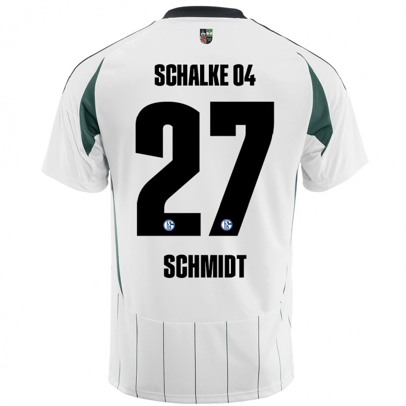 Danxen Kinder Tim Schmidt #27 Weiß Grün Auswärtstrikot Trikot 2024/25 T-Shirt Schweiz