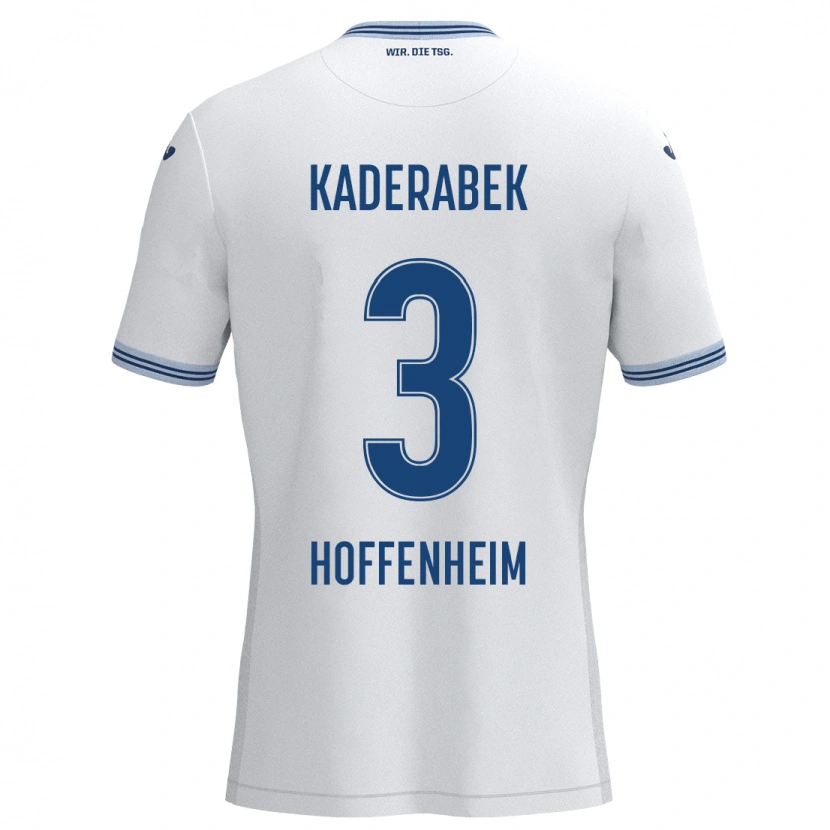 Danxen Kinder Pavel Kaderabek #3 Weiß Blau Auswärtstrikot Trikot 2024/25 T-Shirt Schweiz