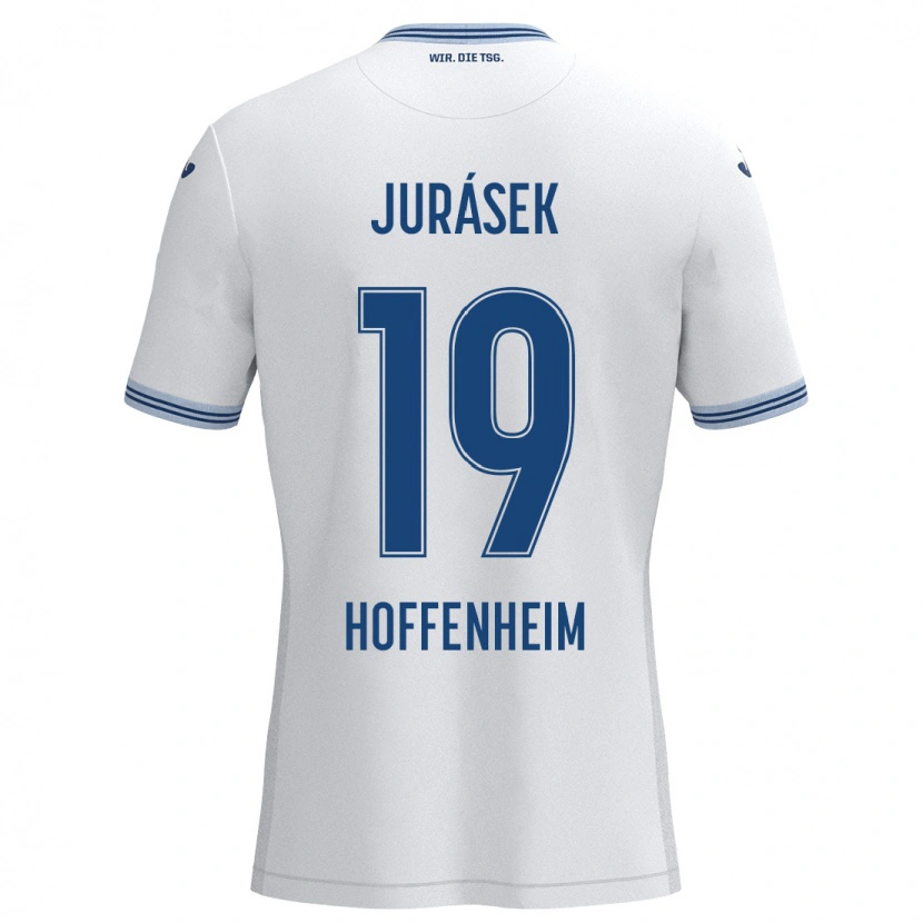 Danxen Kinder David Jurásek #19 Weiß Blau Auswärtstrikot Trikot 2024/25 T-Shirt Schweiz