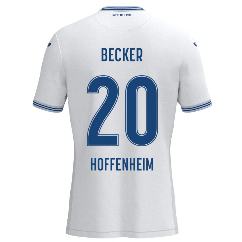 Danxen Kinder Finn Ole Becker #20 Weiß Blau Auswärtstrikot Trikot 2024/25 T-Shirt Schweiz