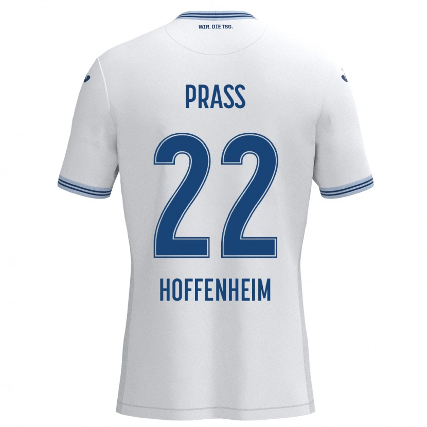 Danxen Kinder Alexander Prass #22 Weiß Blau Auswärtstrikot Trikot 2024/25 T-Shirt Schweiz