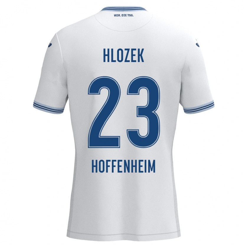 Danxen Kinder Adam Hlozek #23 Weiß Blau Auswärtstrikot Trikot 2024/25 T-Shirt Schweiz