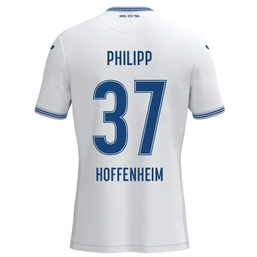 Danxen Kinder Luca Philipp #37 Weiß Blau Auswärtstrikot Trikot 2024/25 T-Shirt Schweiz