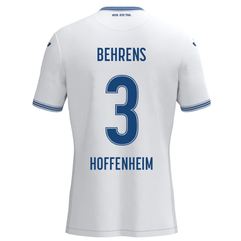 Danxen Kinder Hennes Behrens #3 Weiß Blau Auswärtstrikot Trikot 2024/25 T-Shirt Schweiz