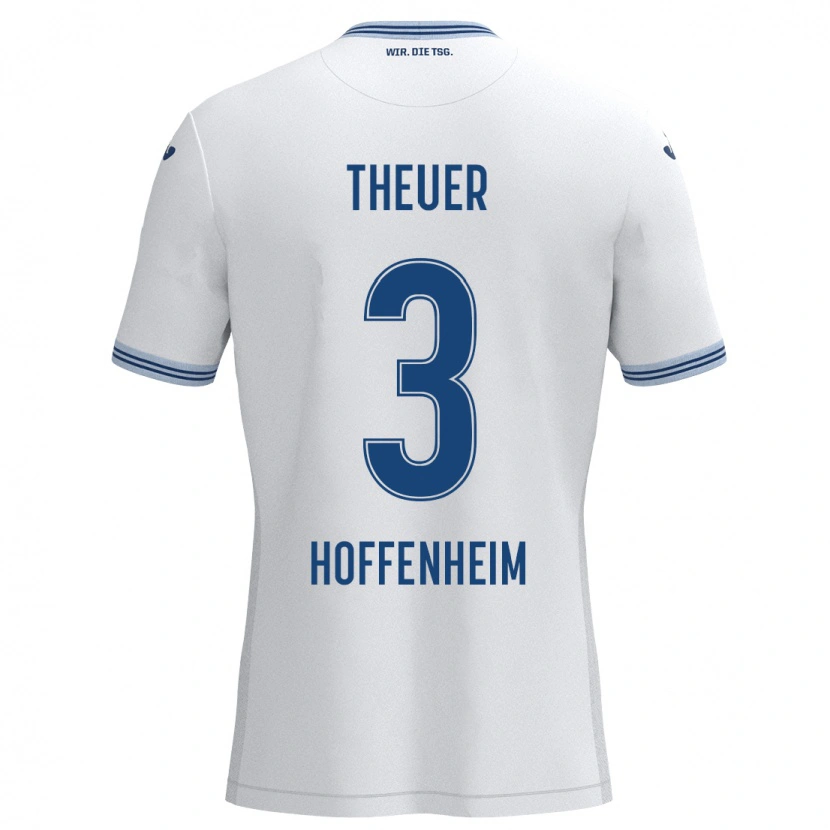 Danxen Kinder Maximilian Theuer #3 Weiß Blau Auswärtstrikot Trikot 2024/25 T-Shirt Schweiz