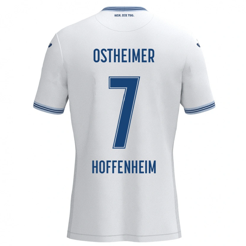 Danxen Kinder Nevio Ostheimer #7 Weiß Blau Auswärtstrikot Trikot 2024/25 T-Shirt Schweiz