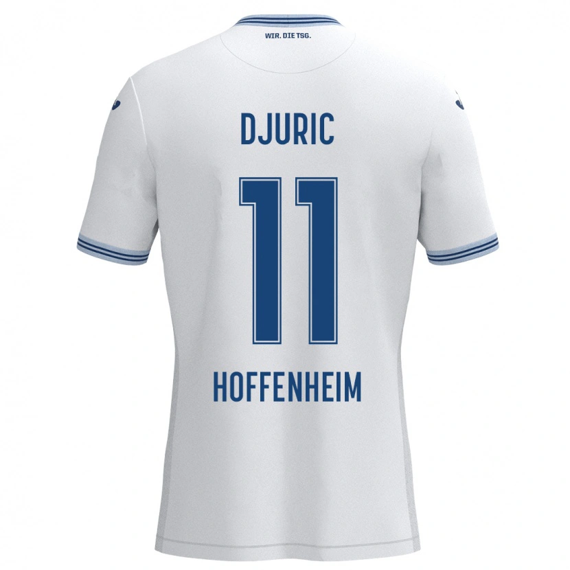 Danxen Kinder Luka Djuric #11 Weiß Blau Auswärtstrikot Trikot 2024/25 T-Shirt Schweiz