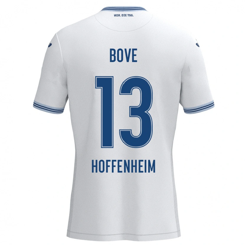 Danxen Kinder Nevio Bove #13 Weiß Blau Auswärtstrikot Trikot 2024/25 T-Shirt Schweiz