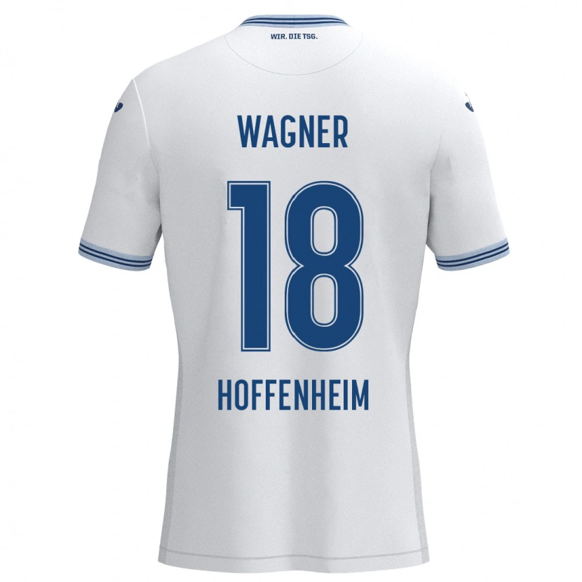 Danxen Kinder Ricardo Wagner #18 Weiß Blau Auswärtstrikot Trikot 2024/25 T-Shirt Schweiz