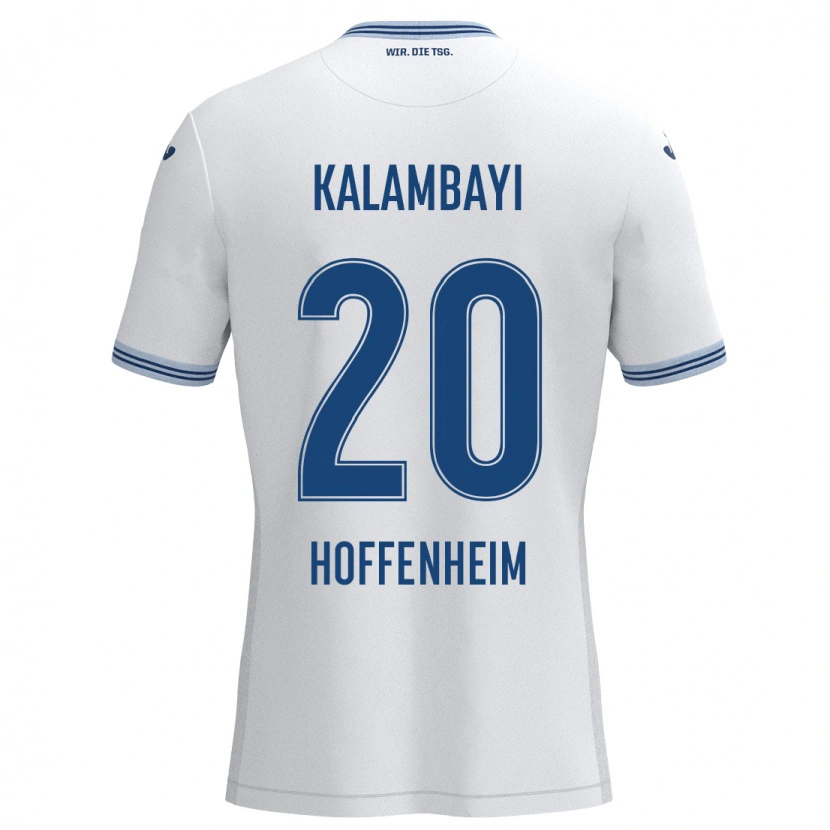 Danxen Kinder Simon Kalambayi #20 Weiß Blau Auswärtstrikot Trikot 2024/25 T-Shirt Schweiz