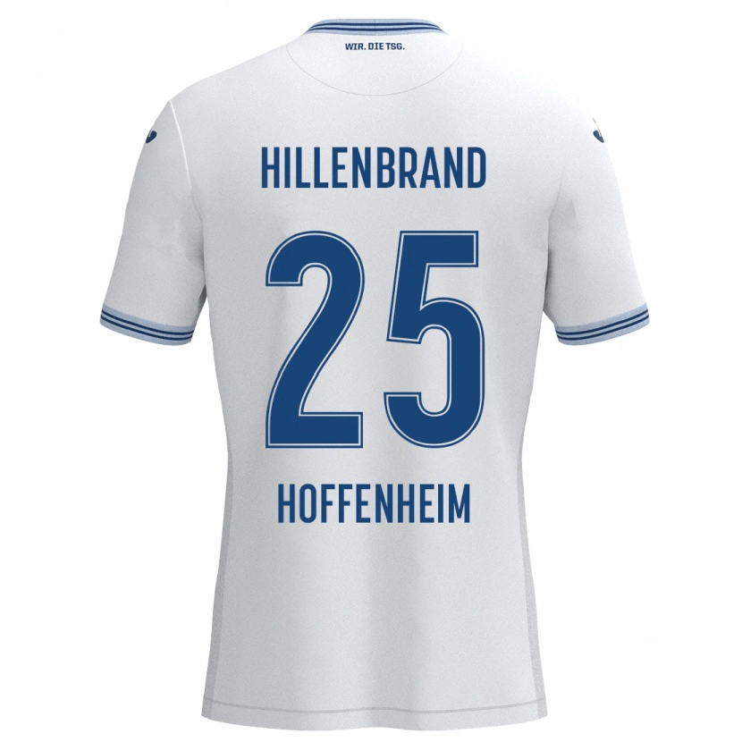 Danxen Kinder Jack Hillenbrand #25 Weiß Blau Auswärtstrikot Trikot 2024/25 T-Shirt Schweiz