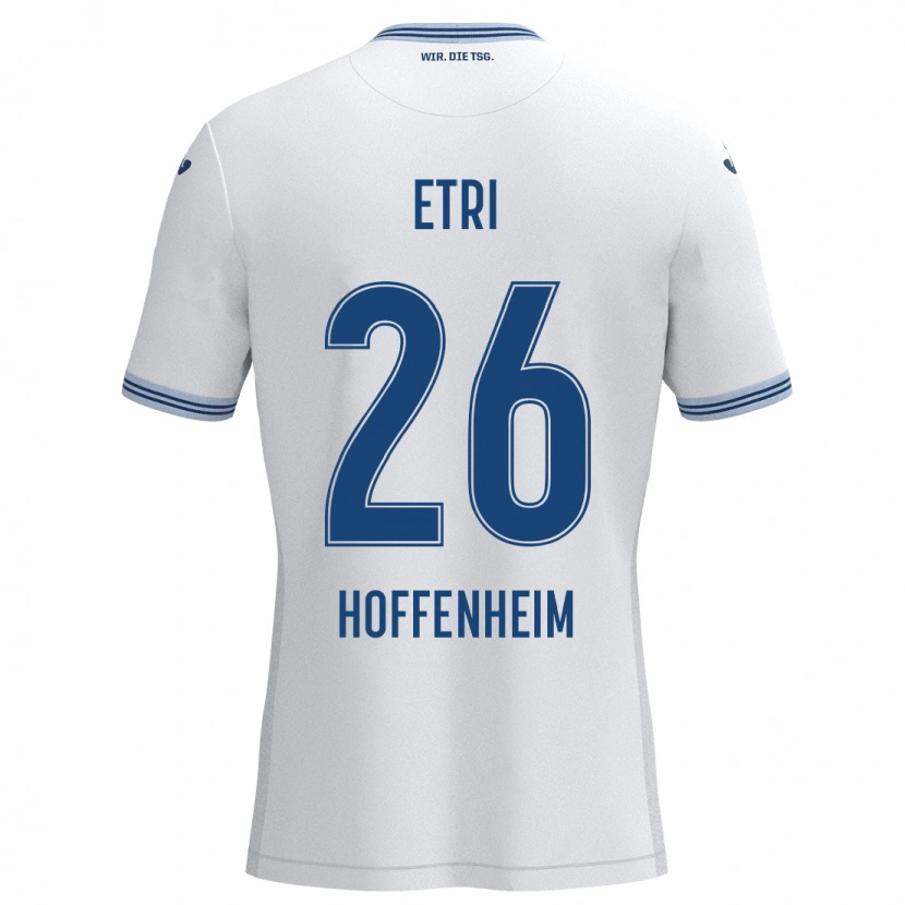 Danxen Kinder Ahmed Etri #26 Weiß Blau Auswärtstrikot Trikot 2024/25 T-Shirt Schweiz