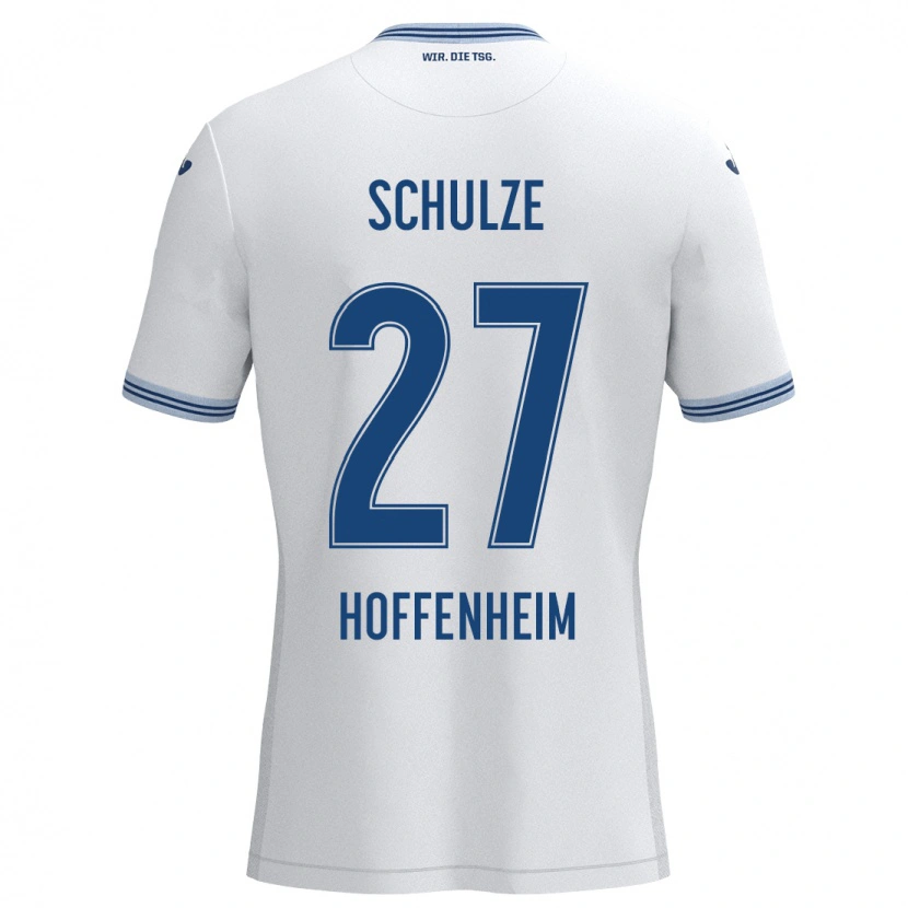 Danxen Kinder Louis Schulze #27 Weiß Blau Auswärtstrikot Trikot 2024/25 T-Shirt Schweiz