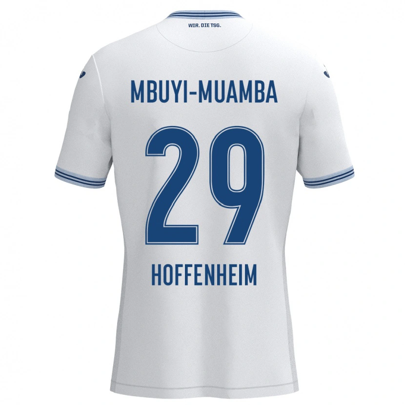 Danxen Kinder Hubert Mbuyi-Muamba #29 Weiß Blau Auswärtstrikot Trikot 2024/25 T-Shirt Schweiz