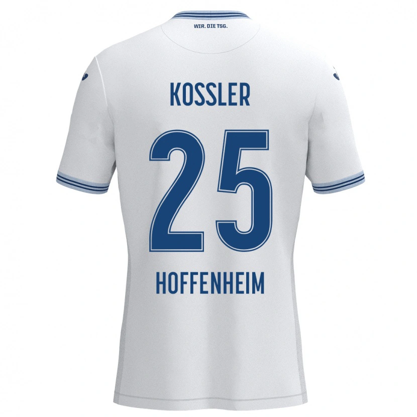 Danxen Kinder Melissa Kössler #25 Weiß Blau Auswärtstrikot Trikot 2024/25 T-Shirt Schweiz