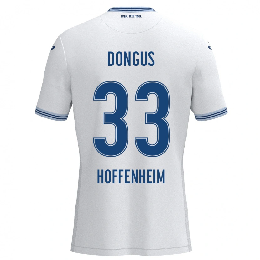 Danxen Kinder Fabienne Dongus #33 Weiß Blau Auswärtstrikot Trikot 2024/25 T-Shirt Schweiz