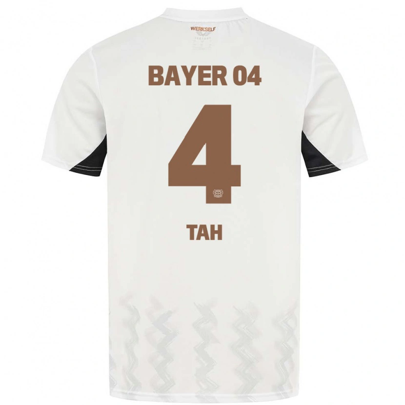 Danxen Kinder Jonathan Tah #4 Weiß Schwarz Auswärtstrikot Trikot 2024/25 T-Shirt Schweiz