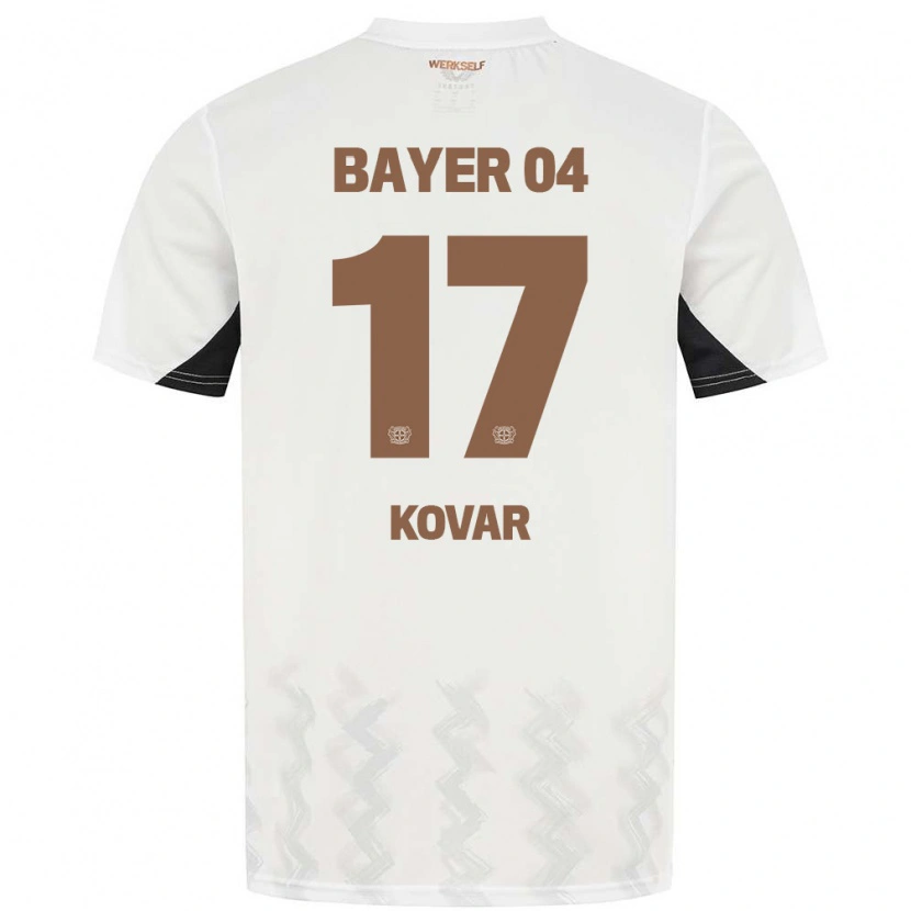 Danxen Kinder Matej Kovar #17 Weiß Schwarz Auswärtstrikot Trikot 2024/25 T-Shirt Schweiz